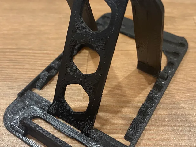 Phone Stand - Flat fold - Print in place! Fixed hinges