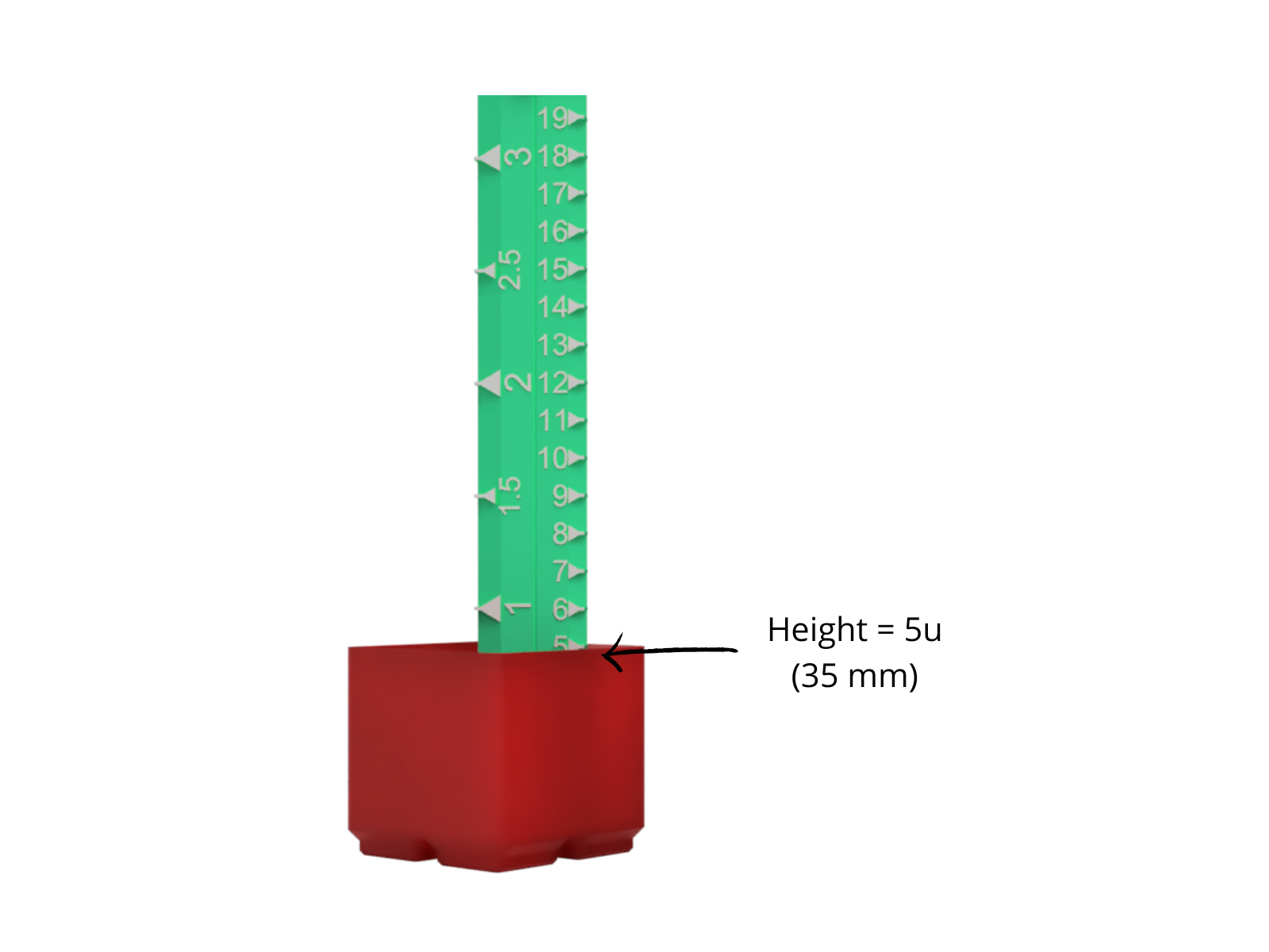 Miniatura 2 do modelo 3D Gridfinity ruler
