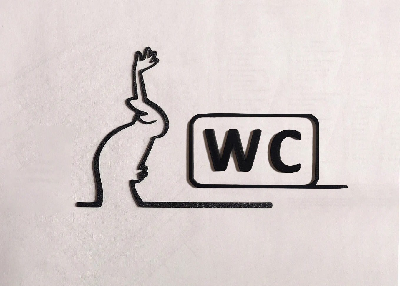 WC door hanger from the iconic cartoon "La Linea" Balum Balum.