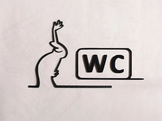 WC door hanger from the iconic cartoon "La Linea" Balum Balum.