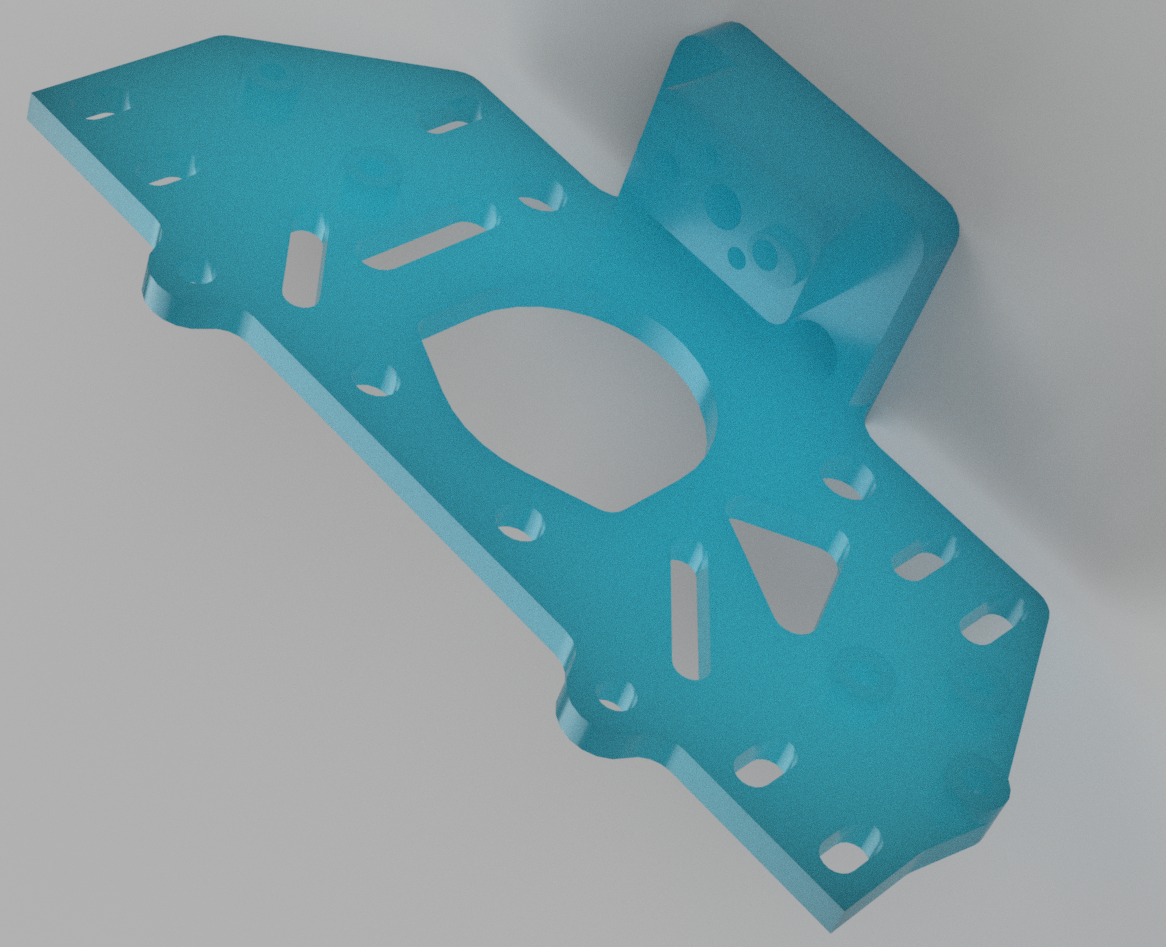CR-6 X-axis Carriage Plate for Linear Rails and Mosquito Hotend