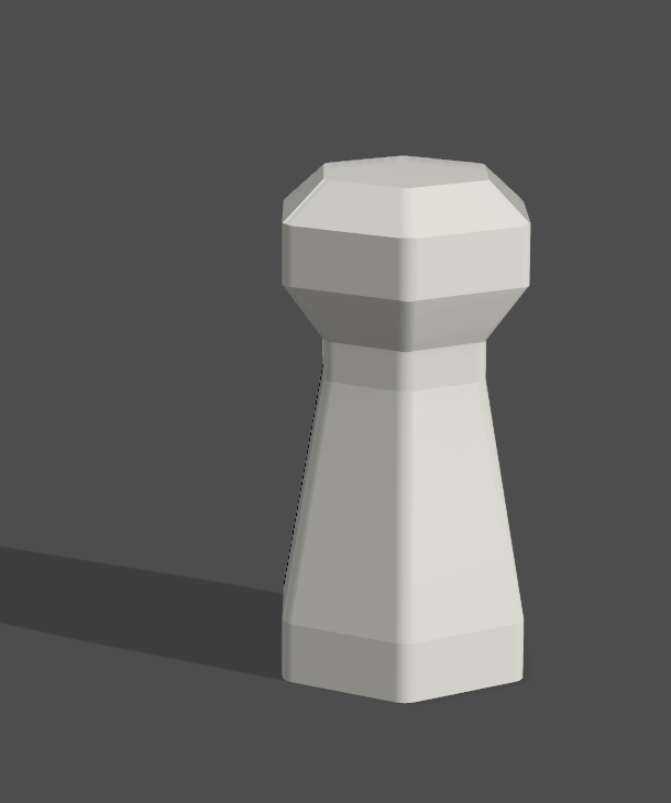 Hexagonal boardgame pawn