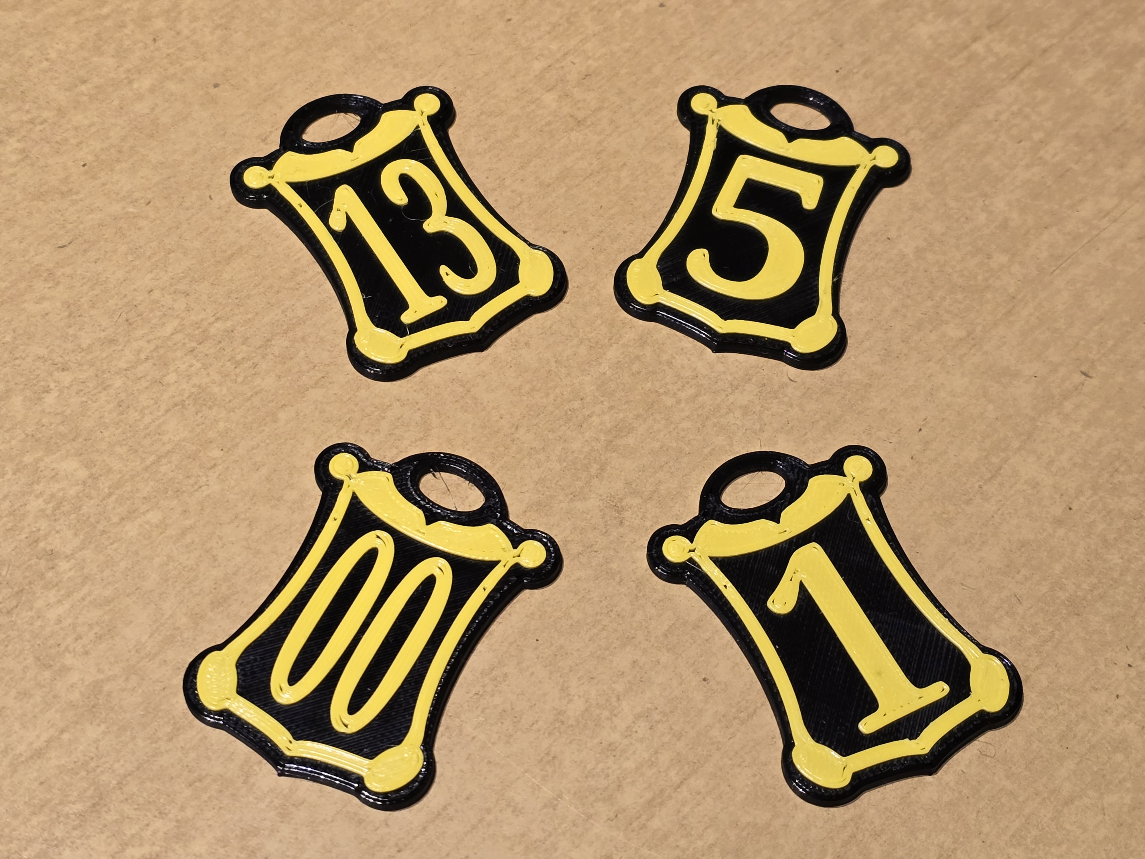 Numbers keychain