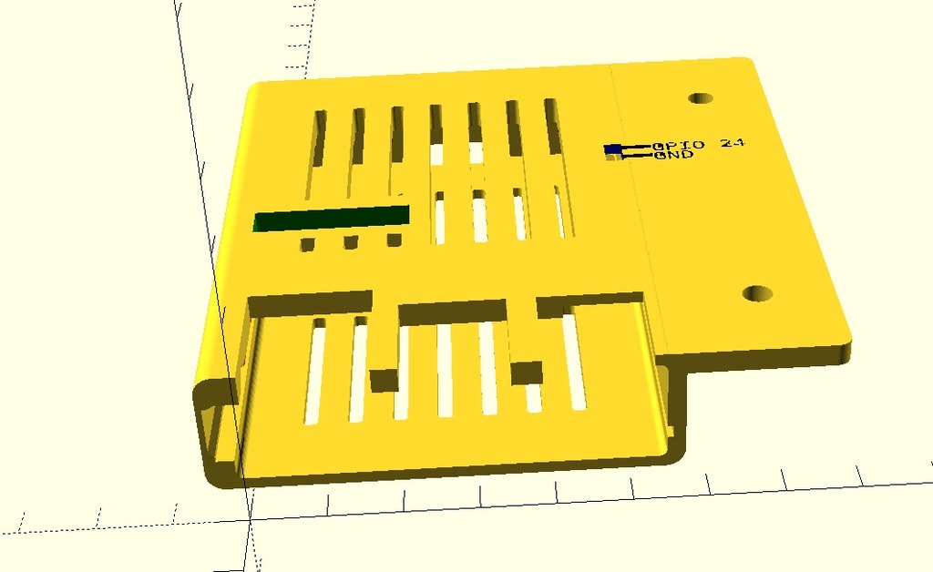 PiCase for Ender 3 Remix - Camera cable hole - GPIO header partly exposed - room for cooling element