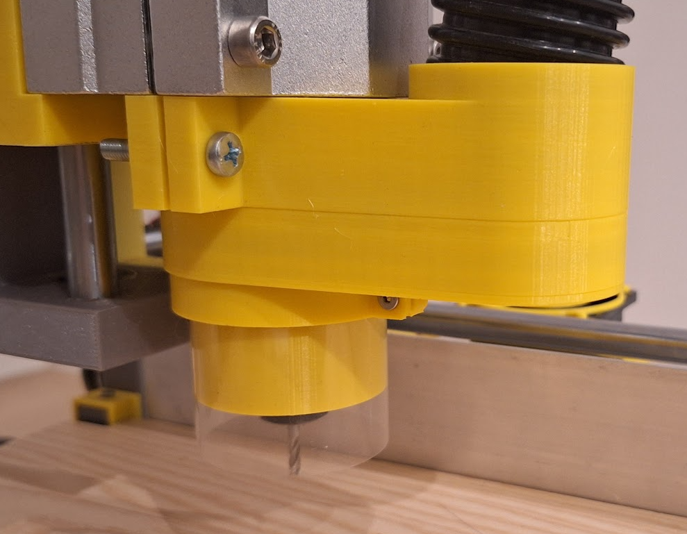 Dust shoe for CNC router milling machine - Vacuum adapter