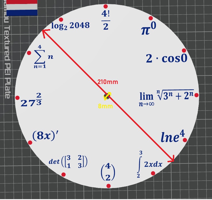 Miniatura 2 do modelo 3D mathematical clock face