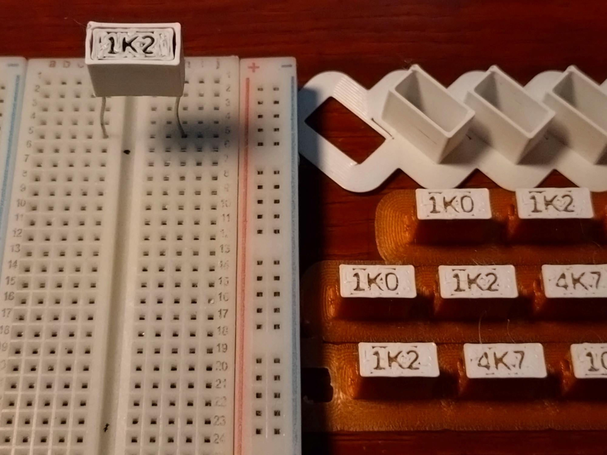 Resistor pack with value