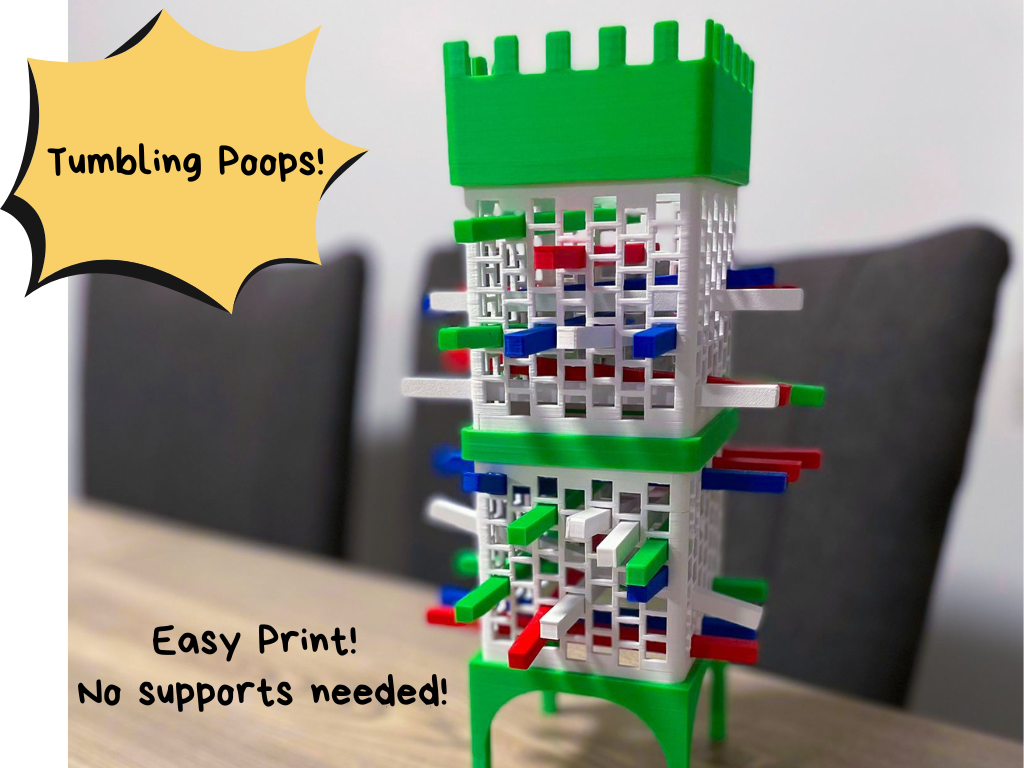Tumbling Poops - the fun tower game you play with your MMU printers poop!