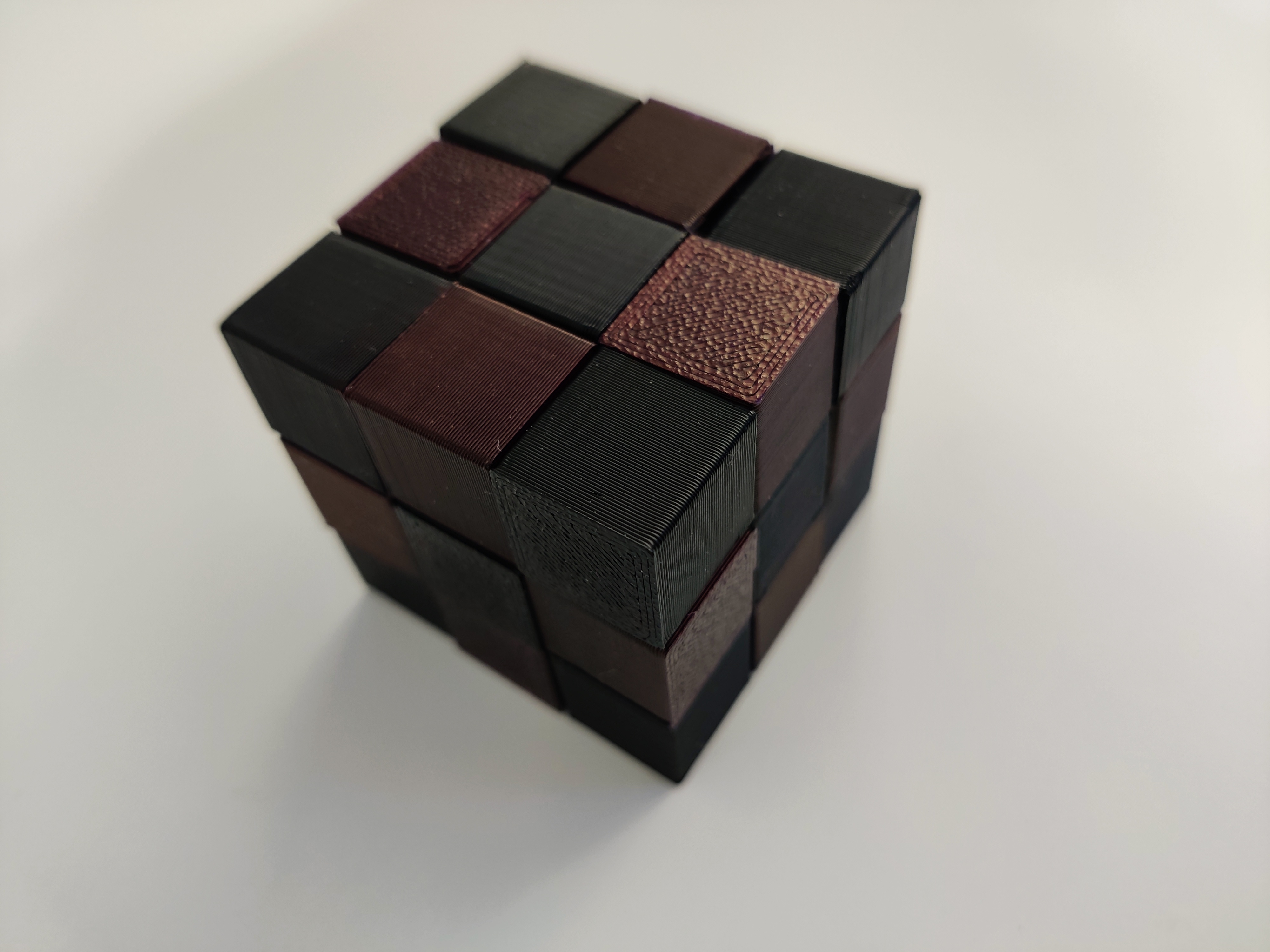3x3x3 Cube On A String Puzzle