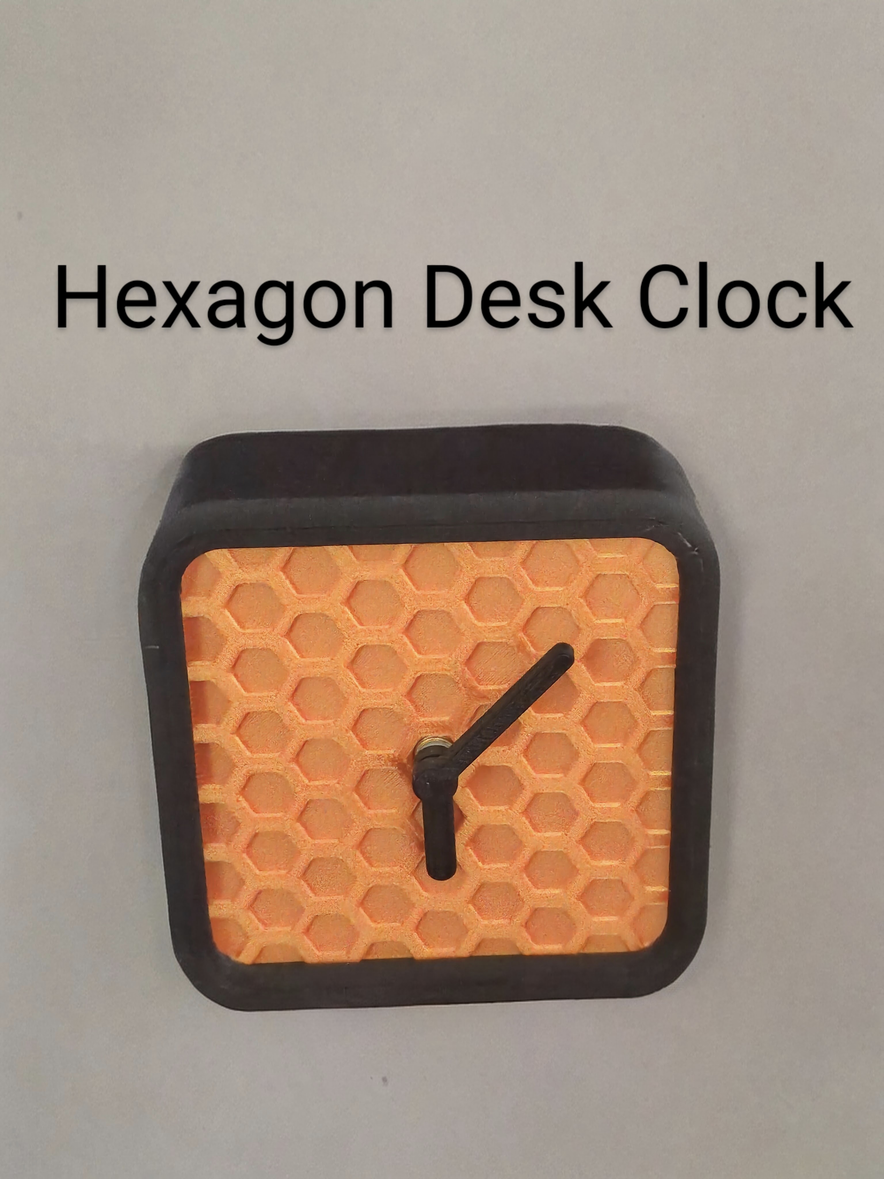 Hexagon desk clock