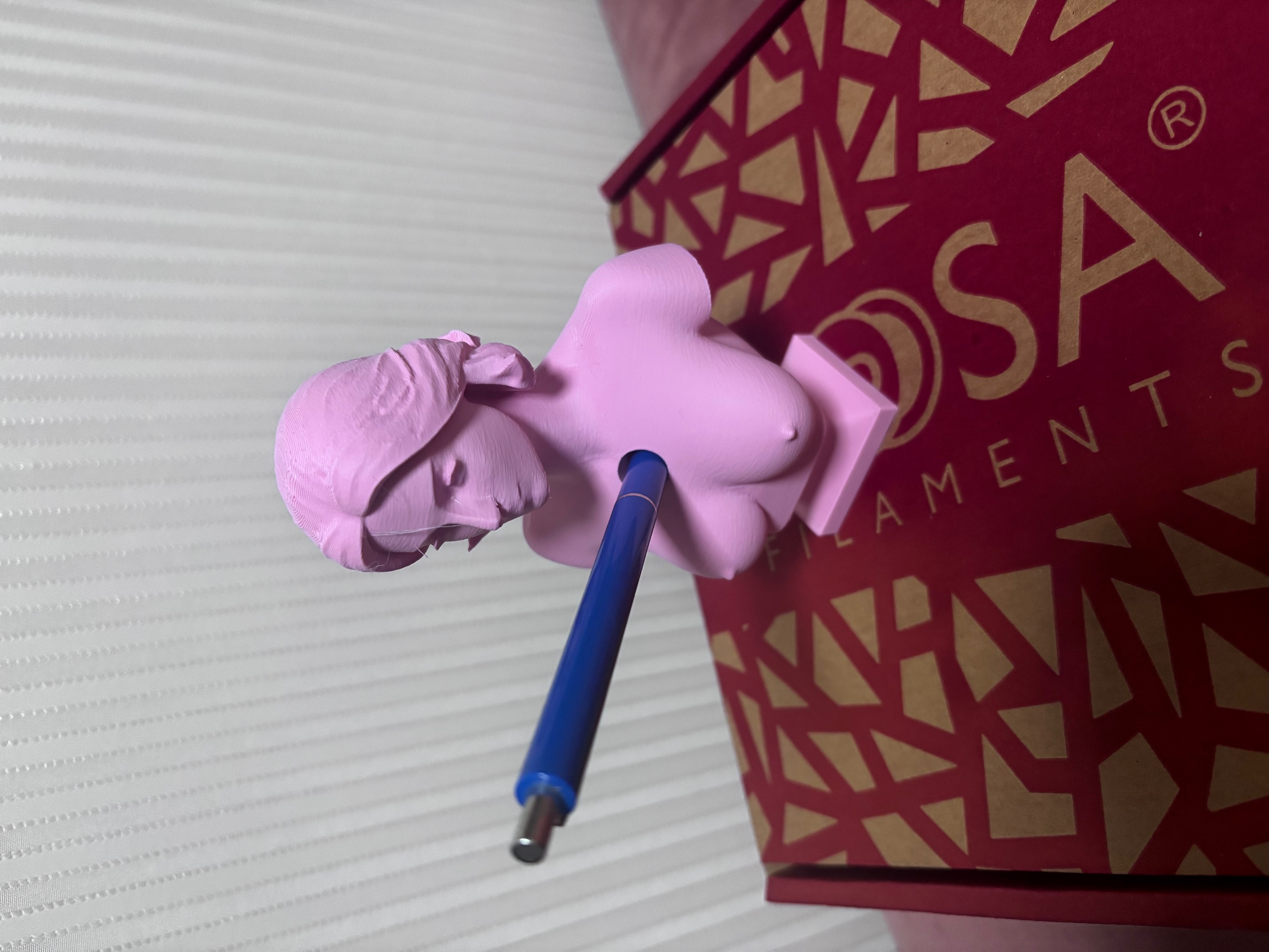 Naked woman bust pen holder
