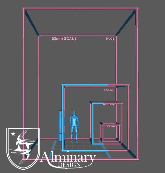 tabletop miniature size reference guides