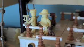 Lego Endurance scaled minifigures crew and dogs