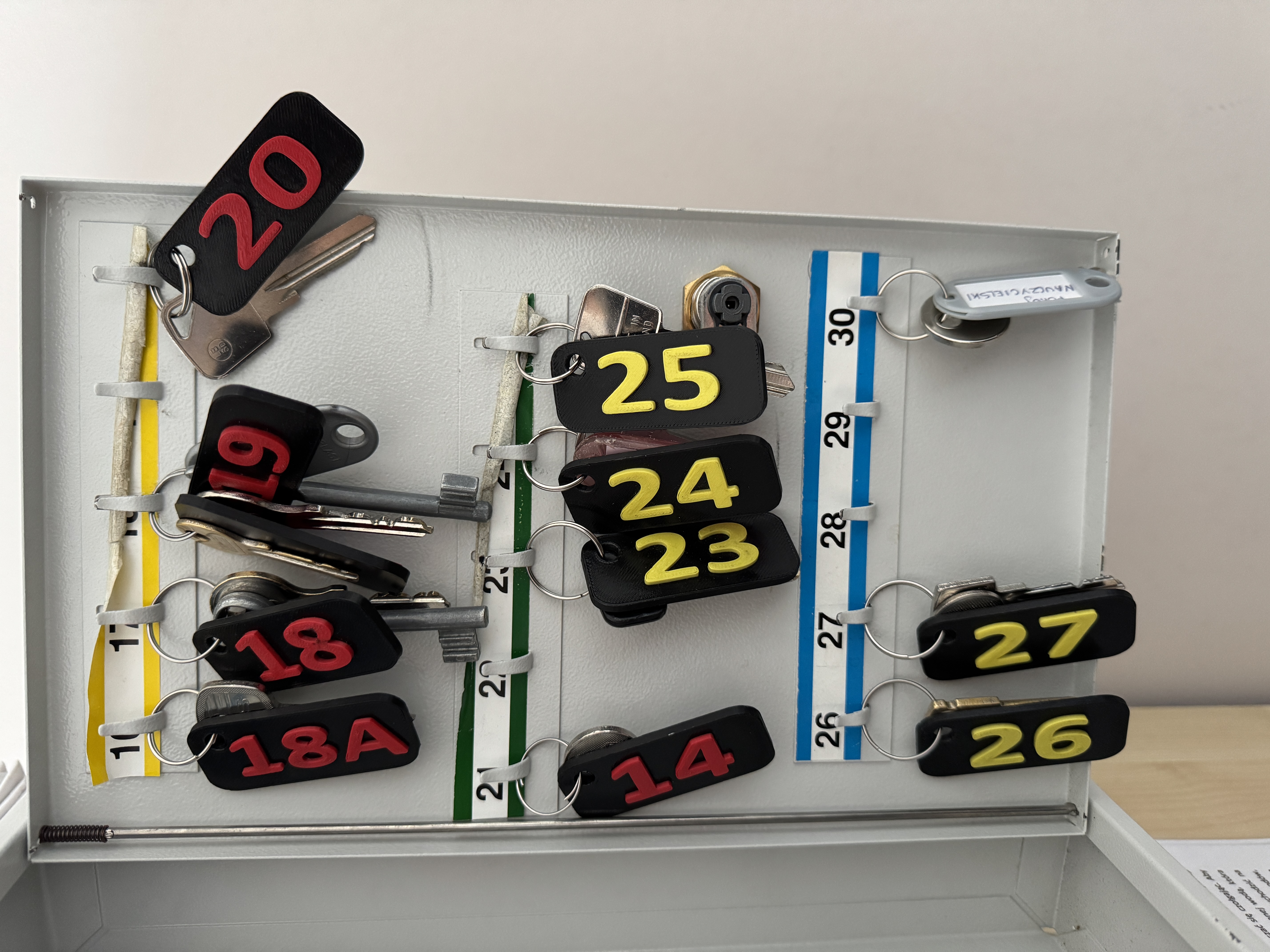 Room number key chain