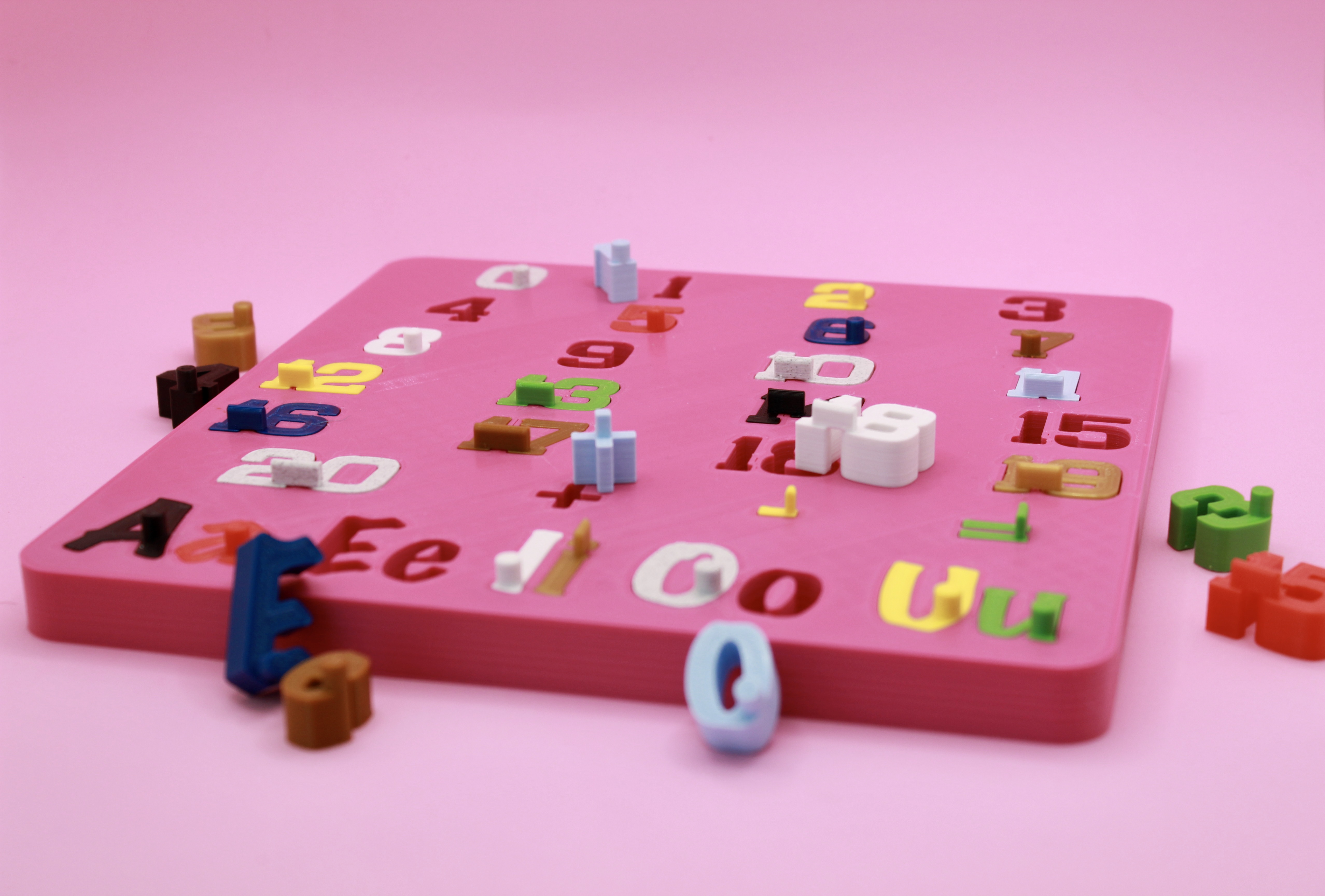 First numbers, letters and math Didactic Board