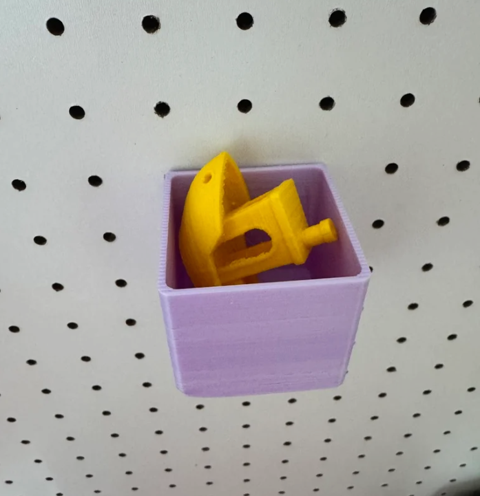 Pegboard small bin 4mm / 25,4mm Eucatex / Brazil size 3D model thumbnail