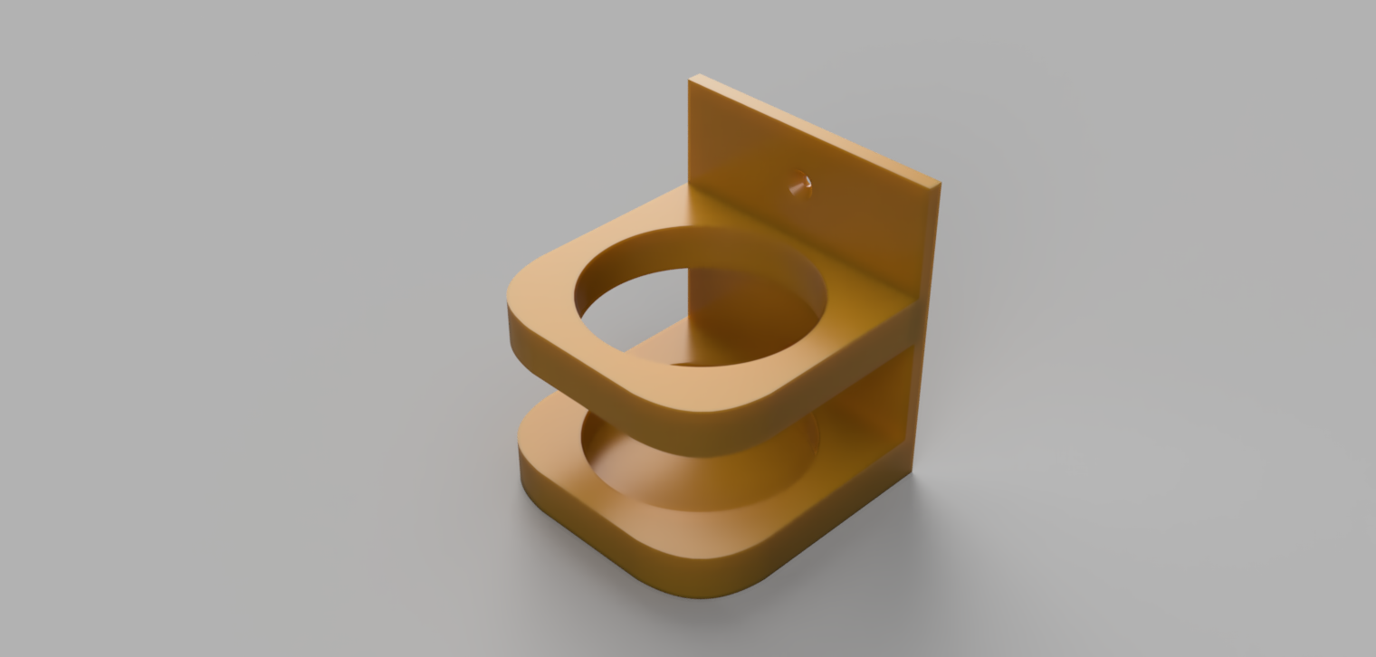 Wall-Mount Holder for Dispenser Bottles (Max Ø 70mm / 2.75")