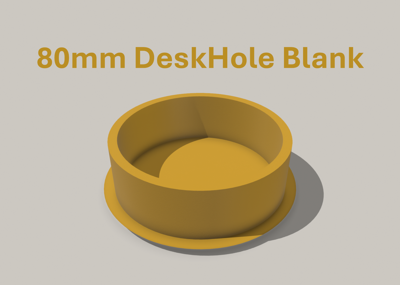 80mm DeskHole Blank