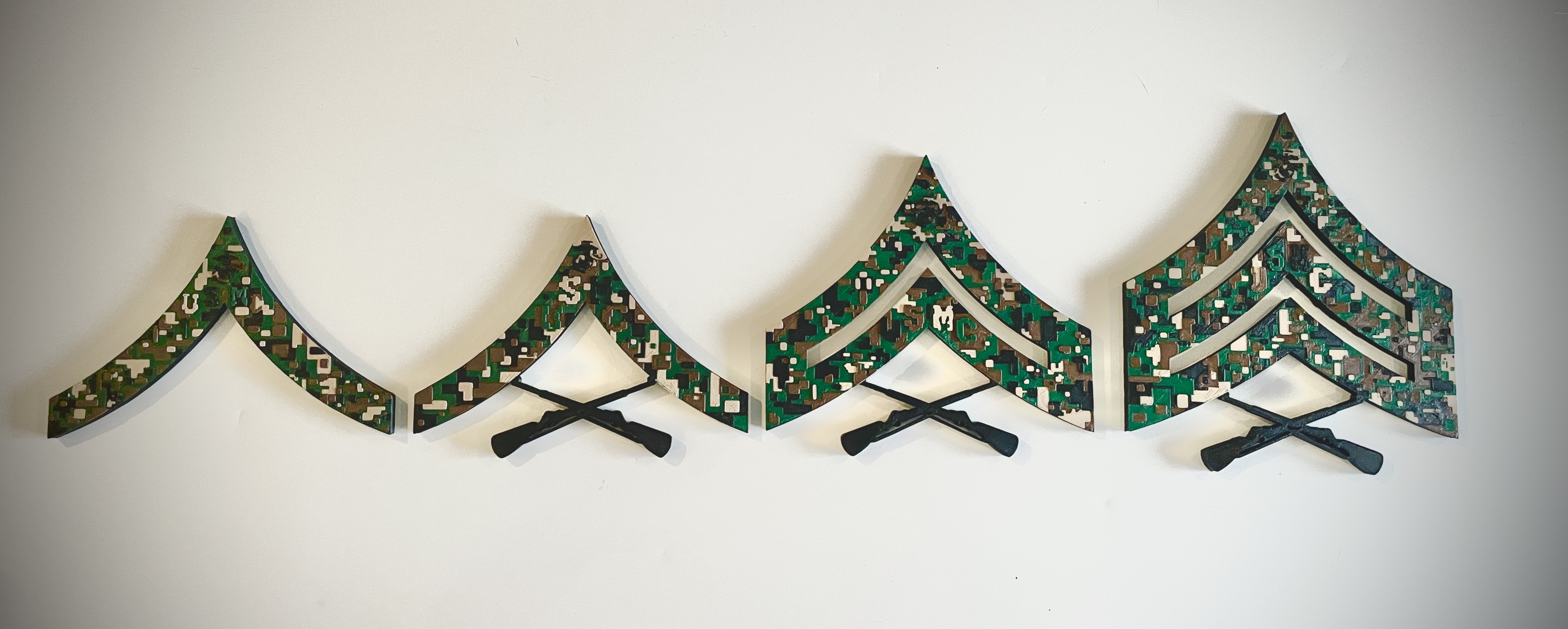 Digital Pattern - U.S. Marine Corps Chevrons (PFC - Sgt)