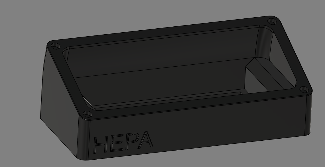 Angled HEPA Filter Housing for BentoBox V2