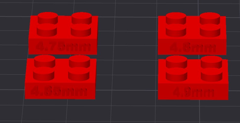 Lego stud size testers