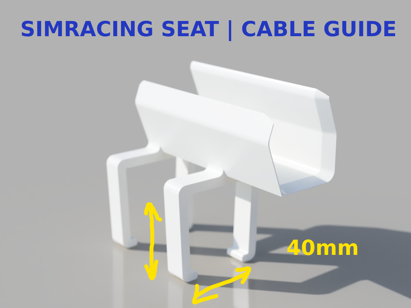 Simrig Cable Guide for Next Level Racing GTSeat Add-on