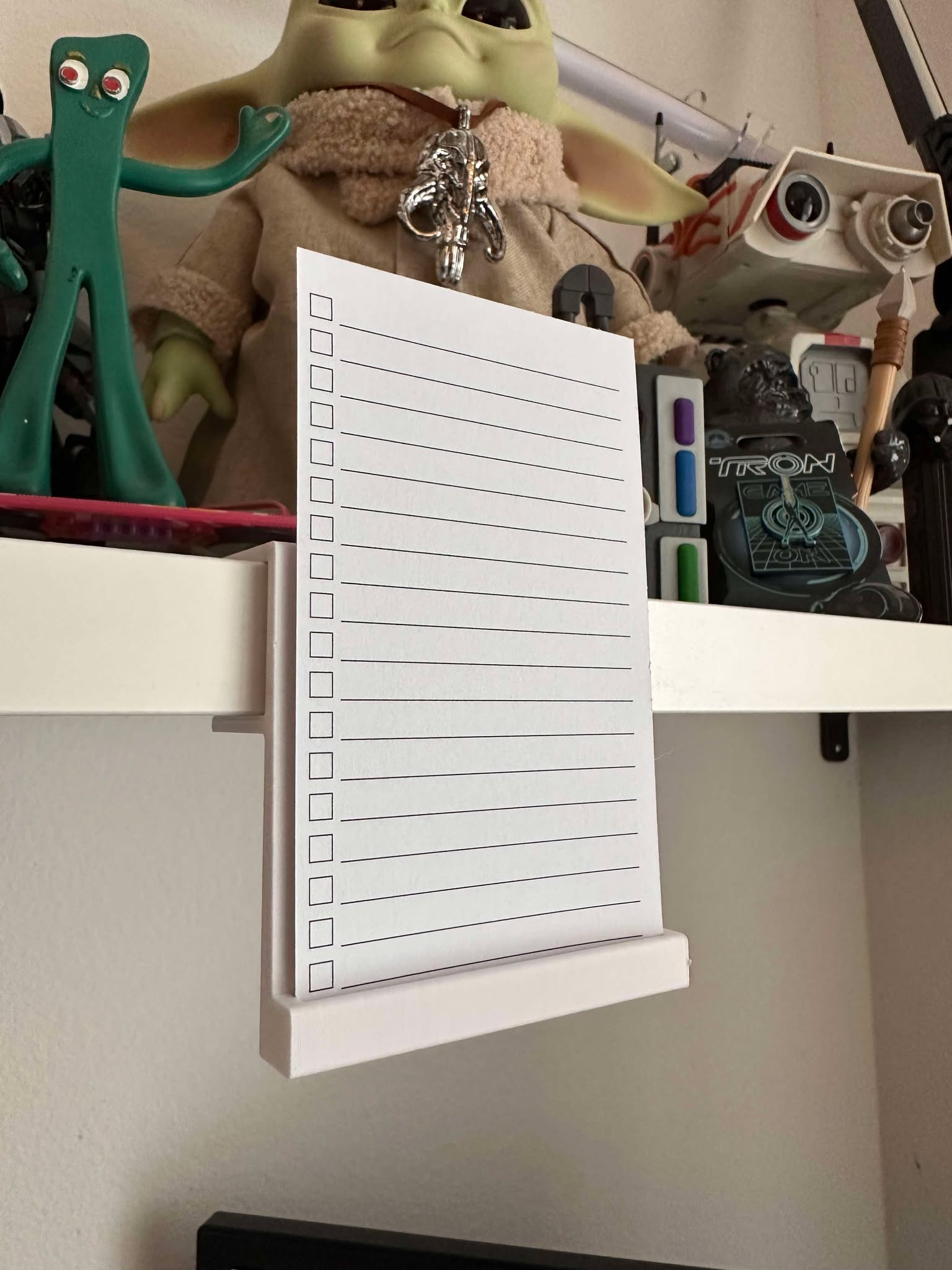 Shelf-mounted Task Card Holder