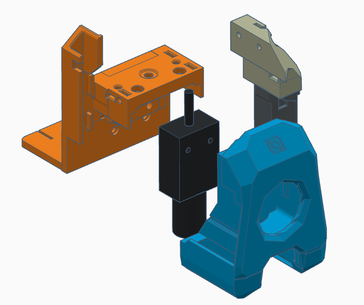 LDO Apogee toolhead mod for installing KE or Phætus Dragon UHF hotend on an Ender 3 V1/V2/Pro