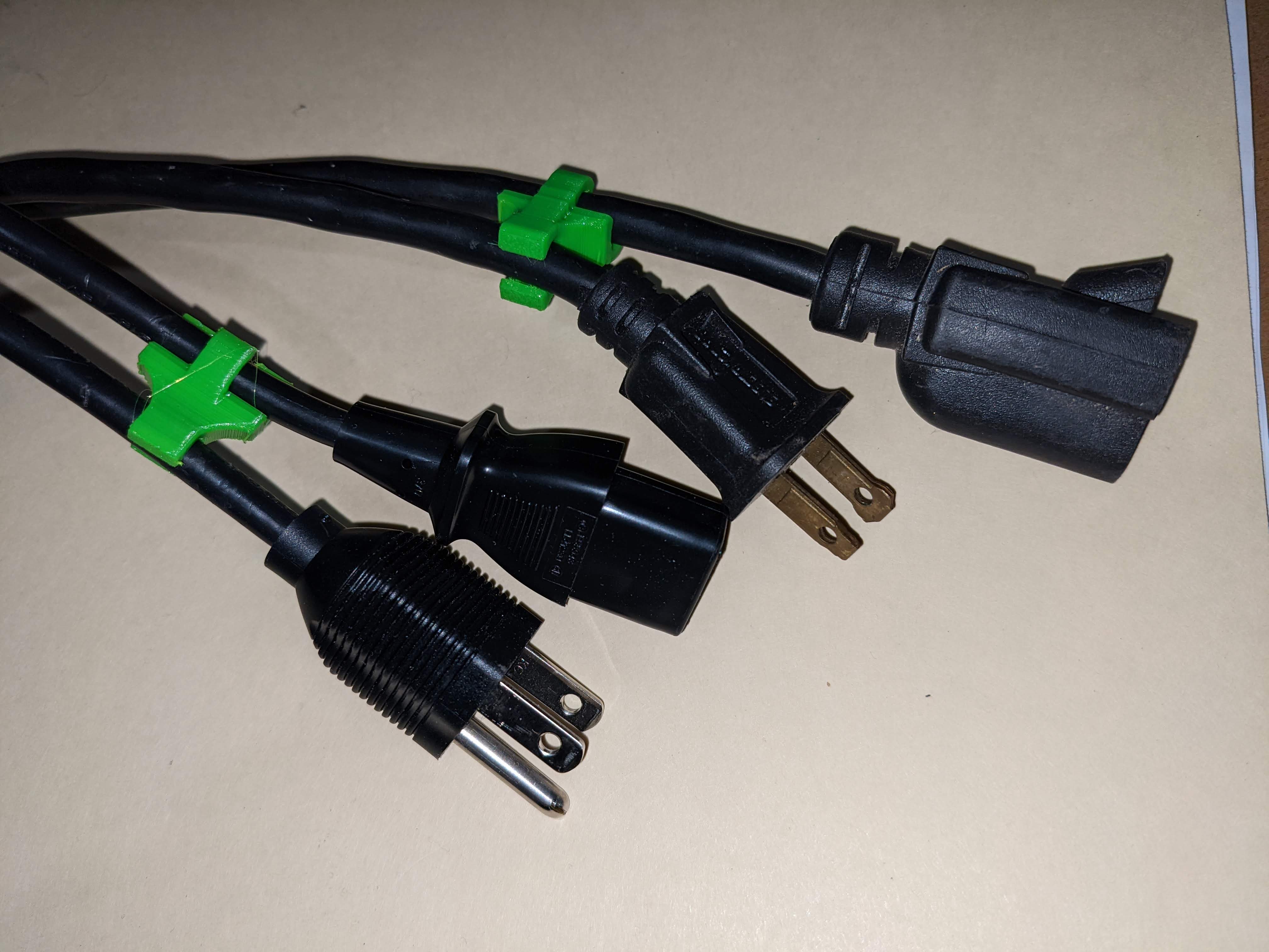 Cord Clip Plug Keeper - Flex Version - Two Sizes