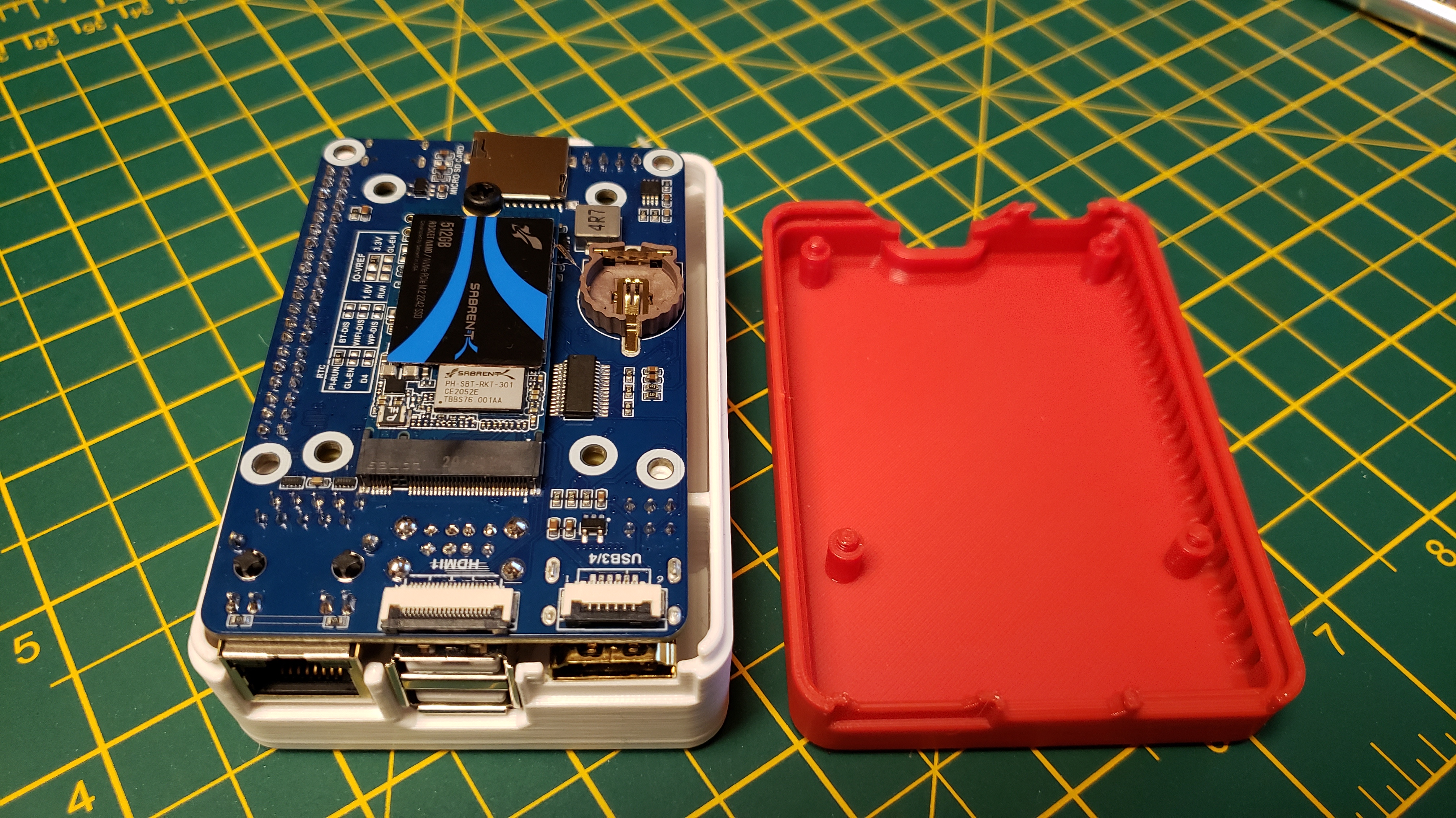 Miniatura 5 do modelo 3D Raspberry Pi Compute Module 4 Case for WaveShare CM4 IO board