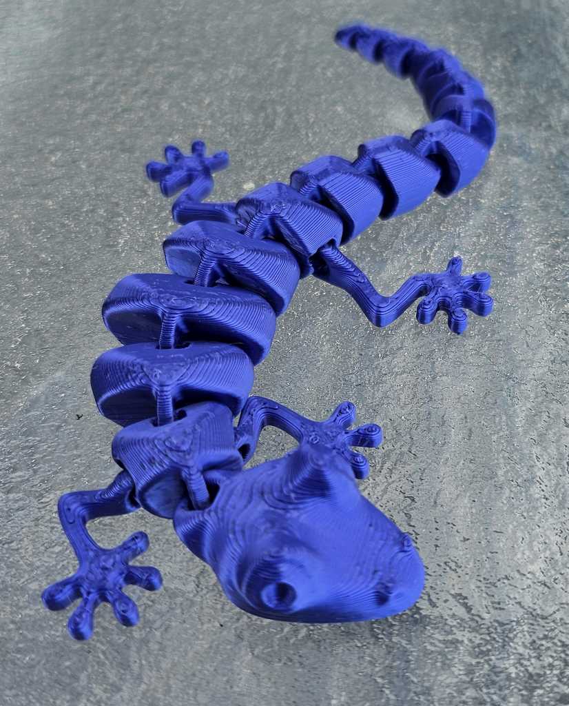 Articulated Lizard with Rotated Ankles, Improved Clearances and easy to print