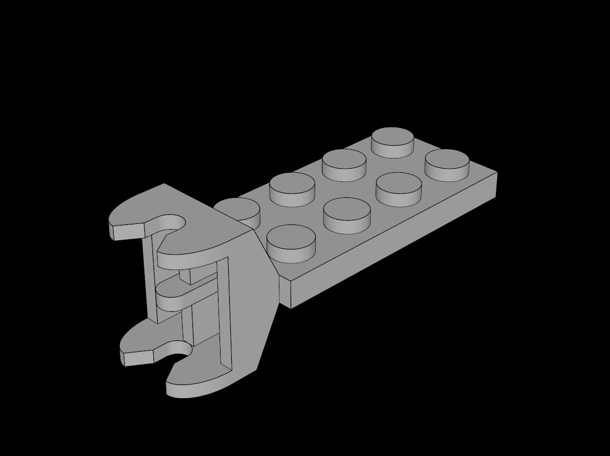 Lego Compatible (3640.dat) Hinge Plate  2 x  4 with Articulated Joint - Female