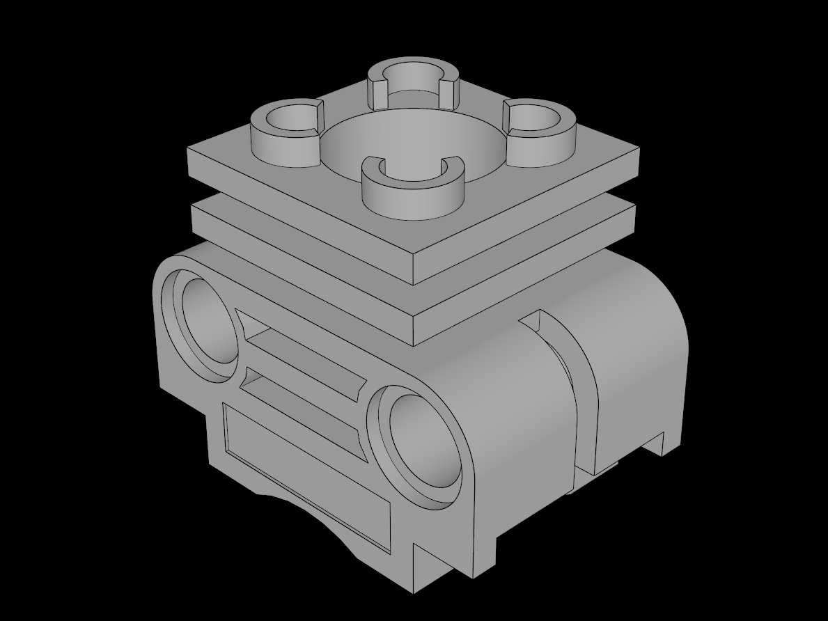 Lego Compatible (32061.dat) Technic Engine Cylinder Head
