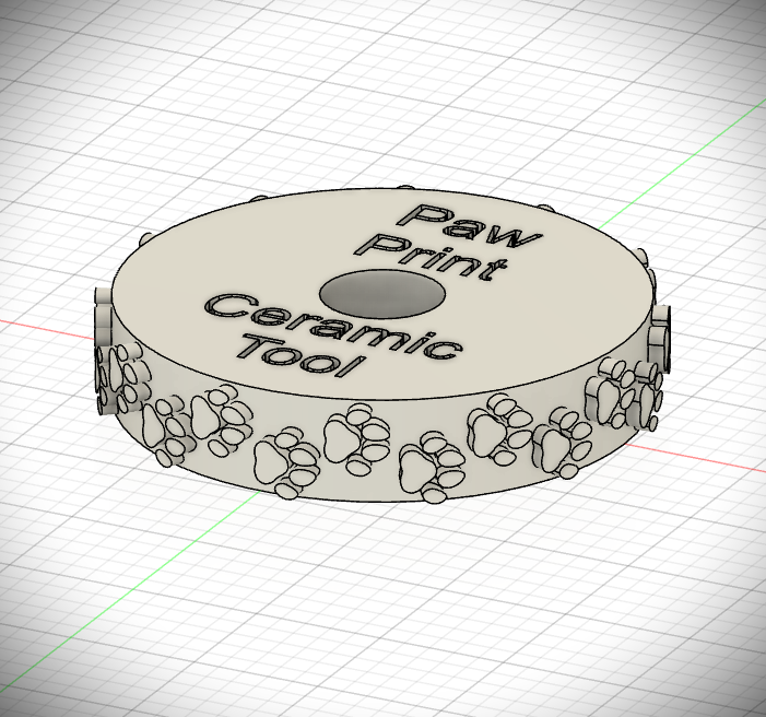 Paw Print Ceramic Roller Tool — thumbnail 2