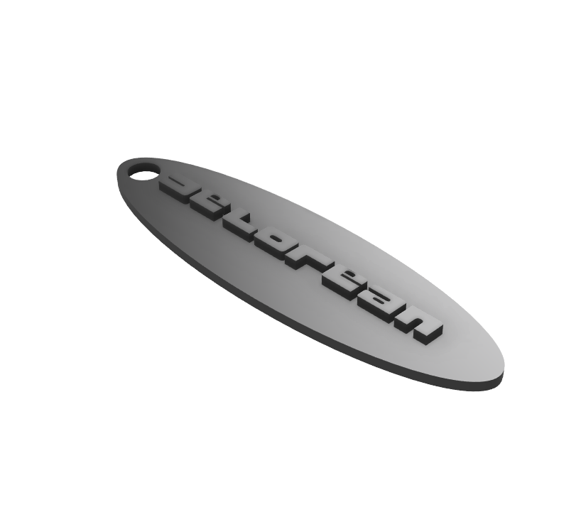 DeLorean keychain