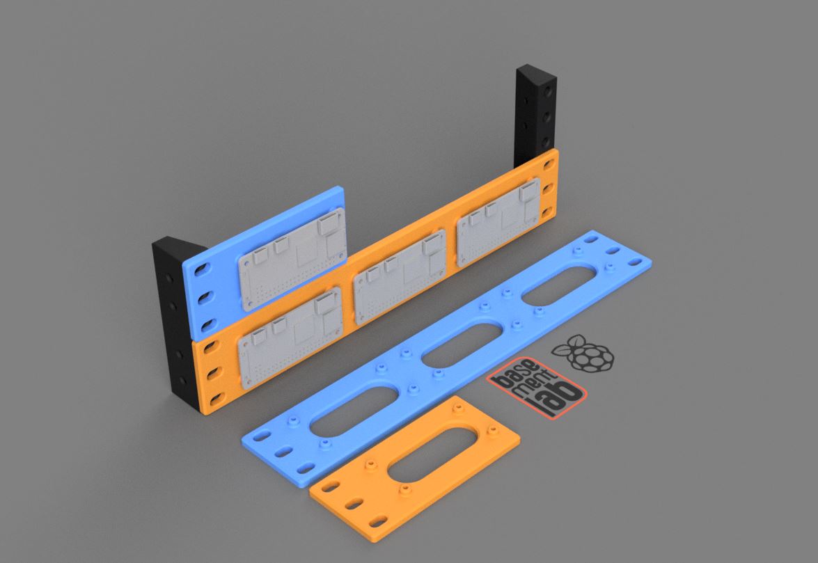 Raspberry Pi Zero 10" Rack Mount Bracket Panel - Staffa installazione Pi Zero rack da 10" — thumbnail 4