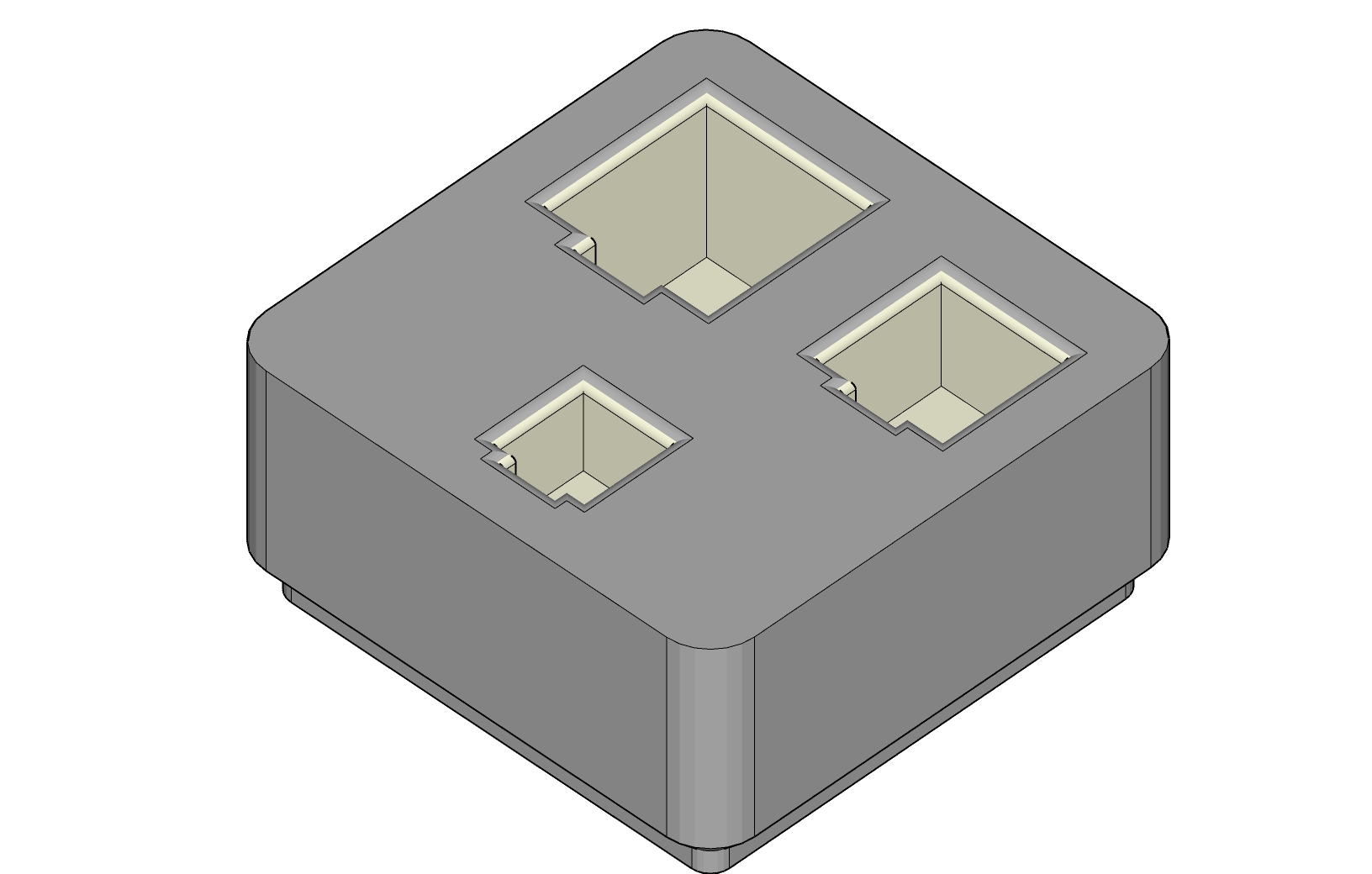 Miniatura 2 do modelo 3D gridfinity bin for socket adapters