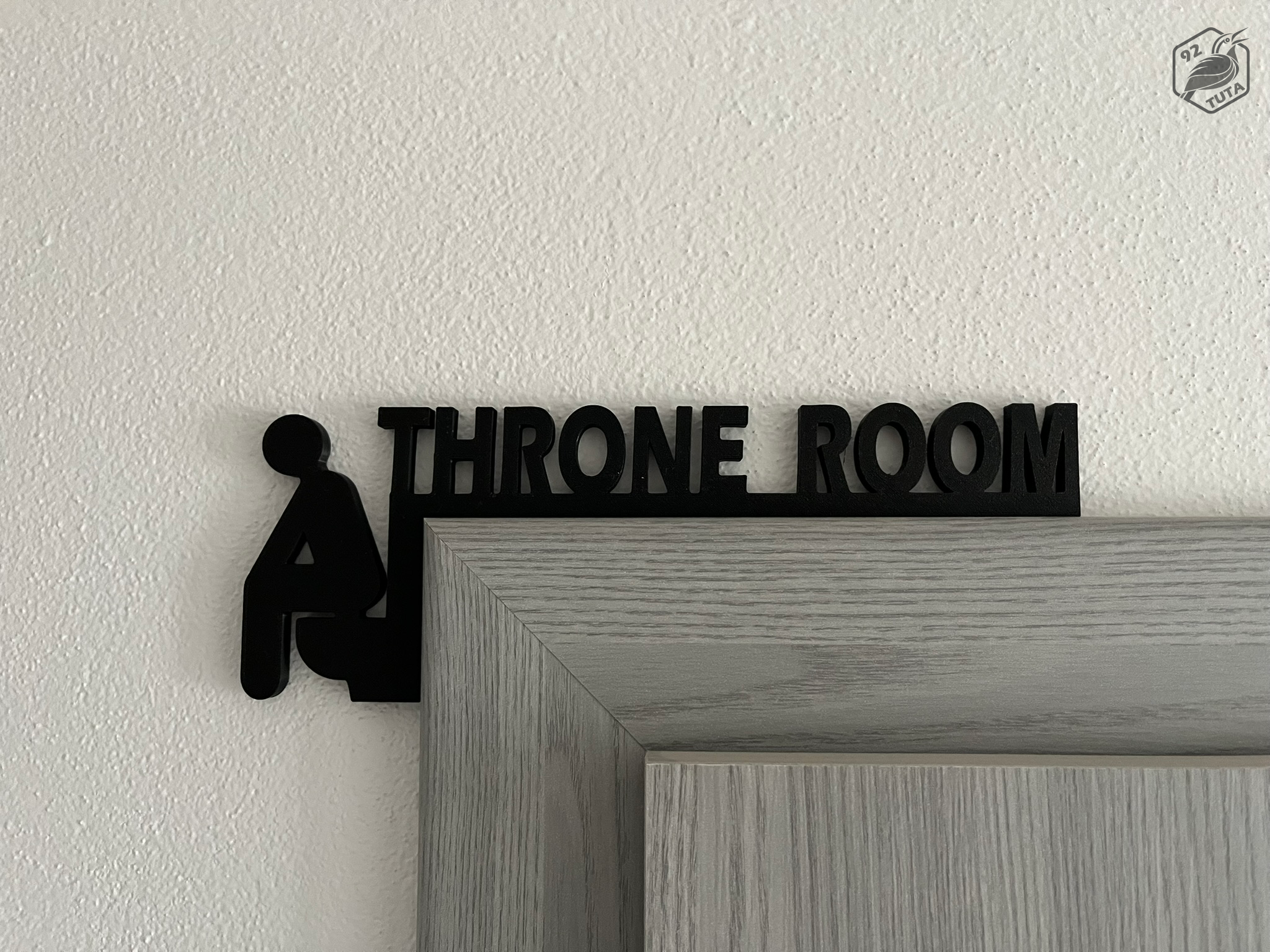 Toilet - THRONE ROOM left side - sign, easy to print