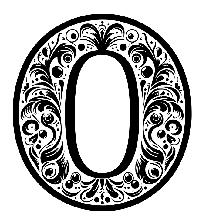 Ornamental number 0 (2)