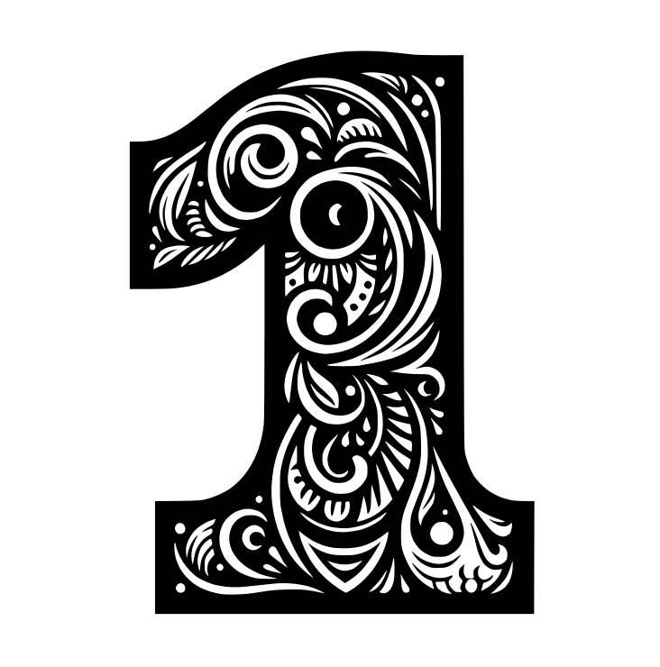 Ornamental number 1 (1)