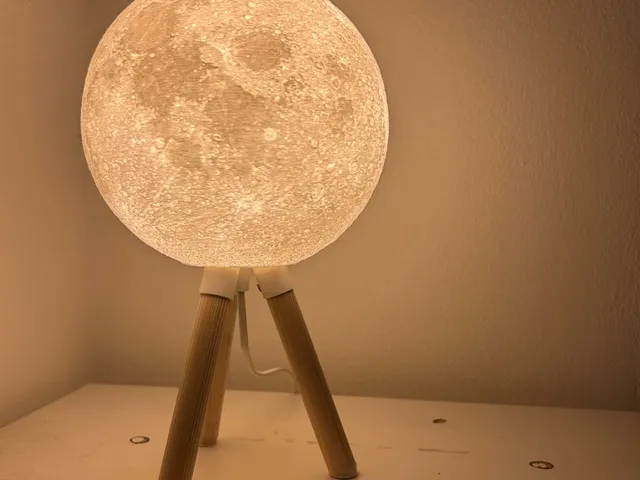 Wood Moon Lamp