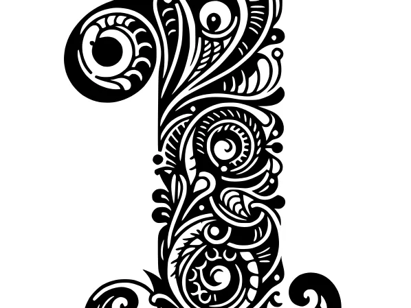 Ornamental number 1 (2)