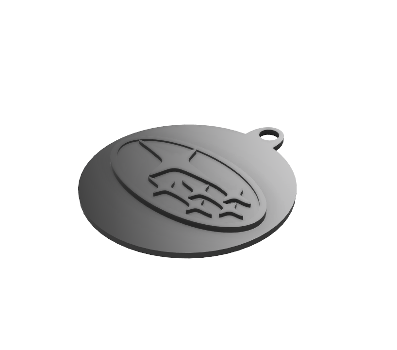 Subaru logo & writing keychain