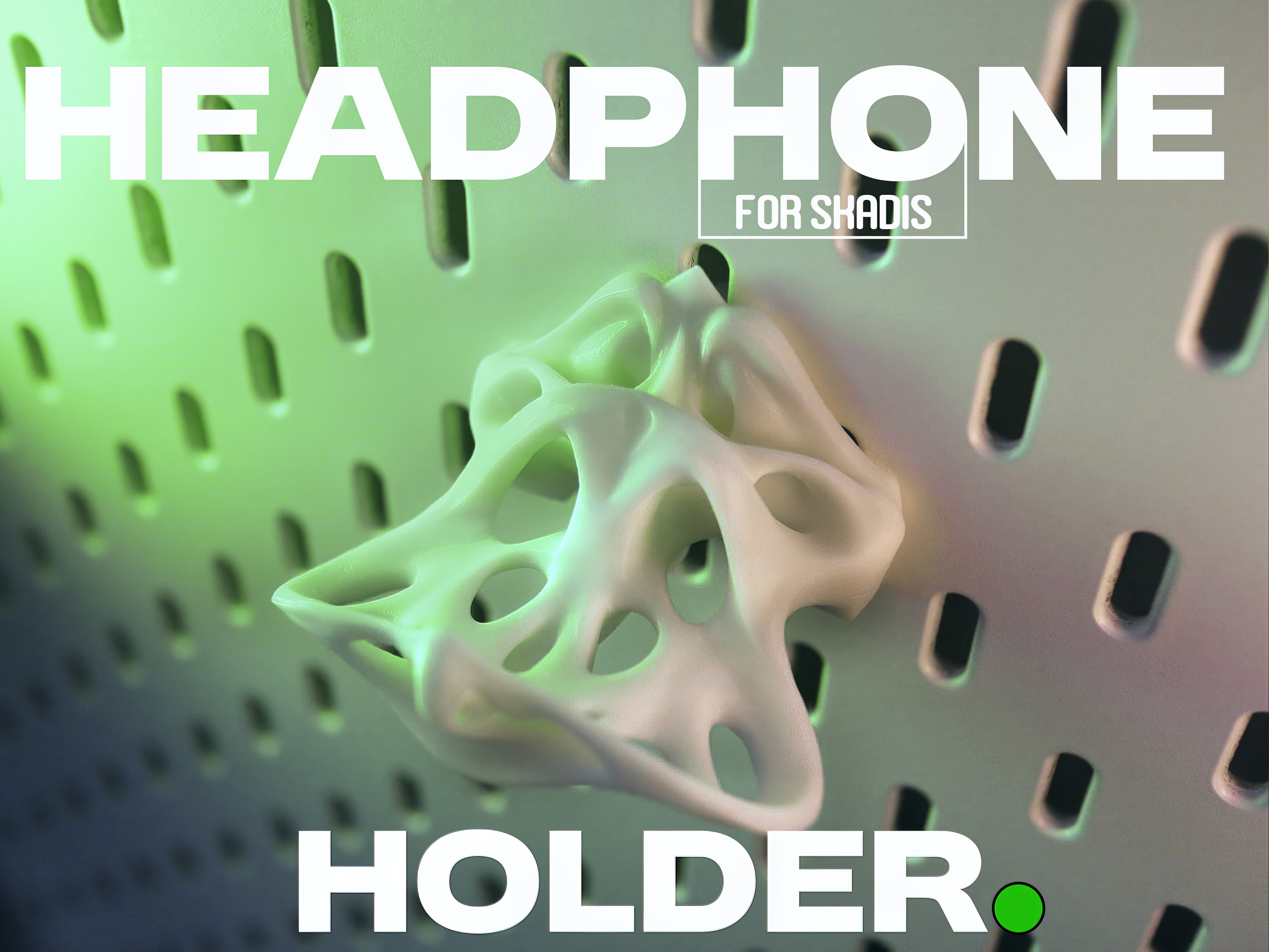 Headphone Holder (for IKEA Skadis Pegboard)
