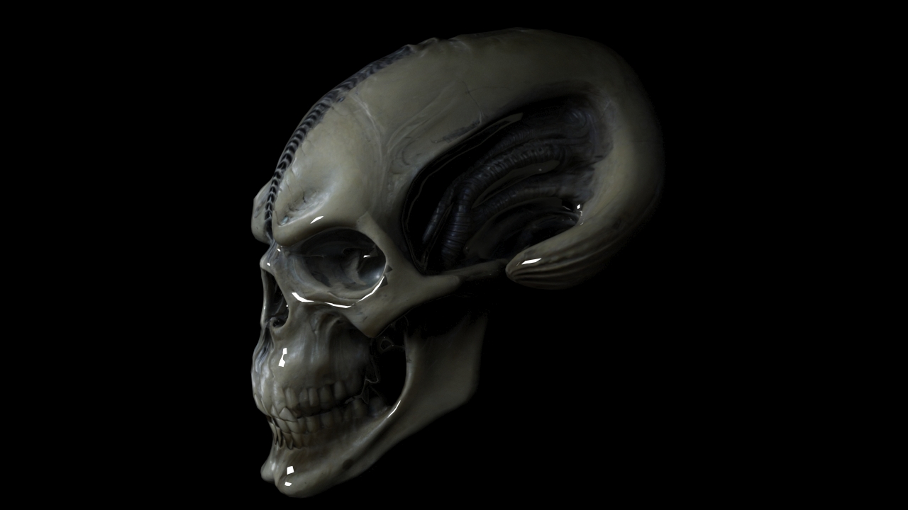 Evil Alien Skull / Schädel vom bösen Alien