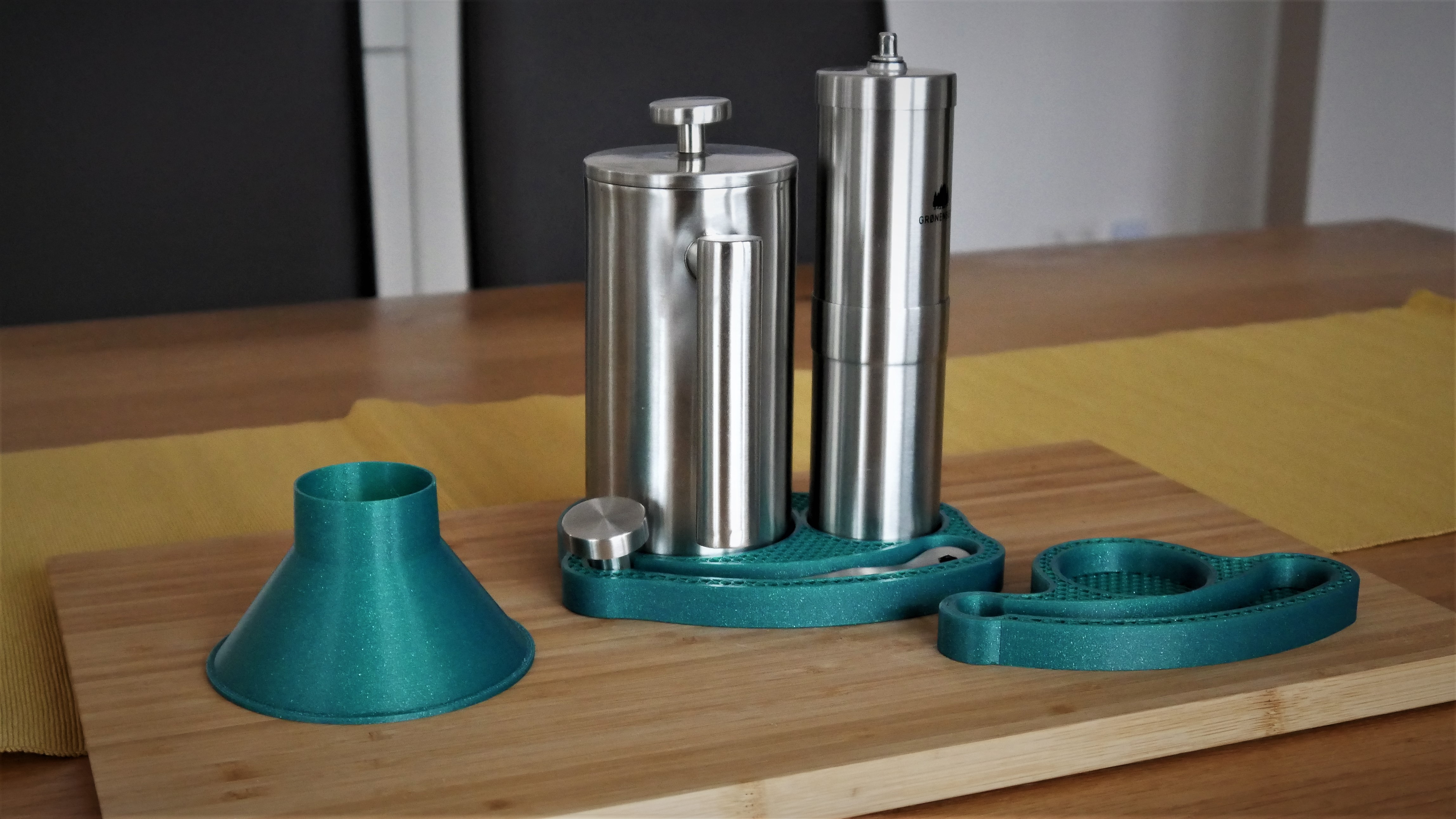 Coffee Grinder Tray // Halter für French Press & Kaffeemühle