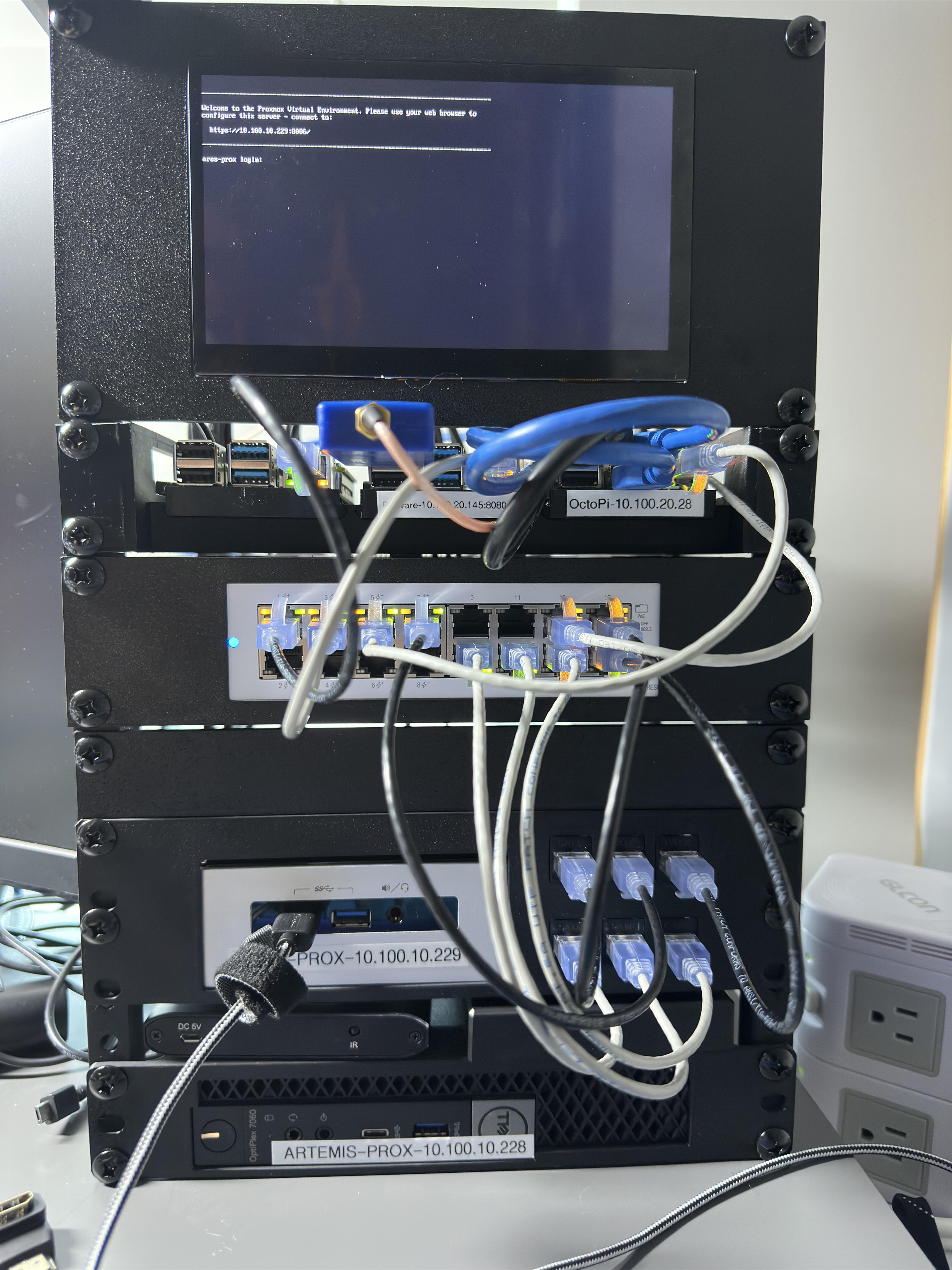 7" Display Rack Mount- 10"