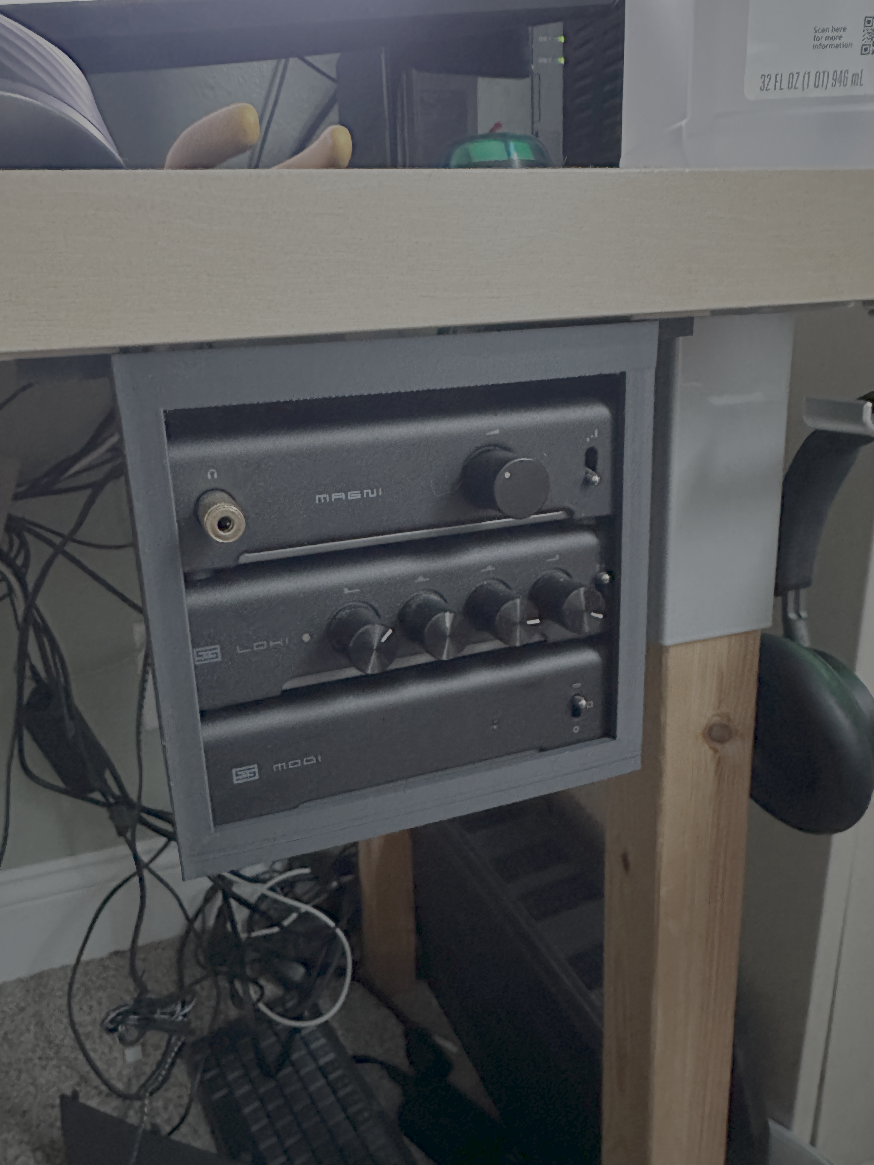 Miniatura 2 do modelo 3D Schiit 3-stack under table mount