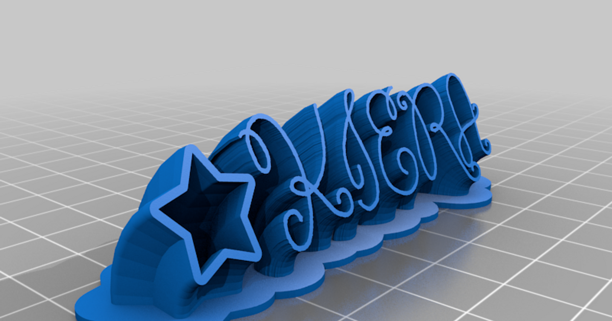 My Customized Sweeping 2line name plate (text) by Sandy Wrestler