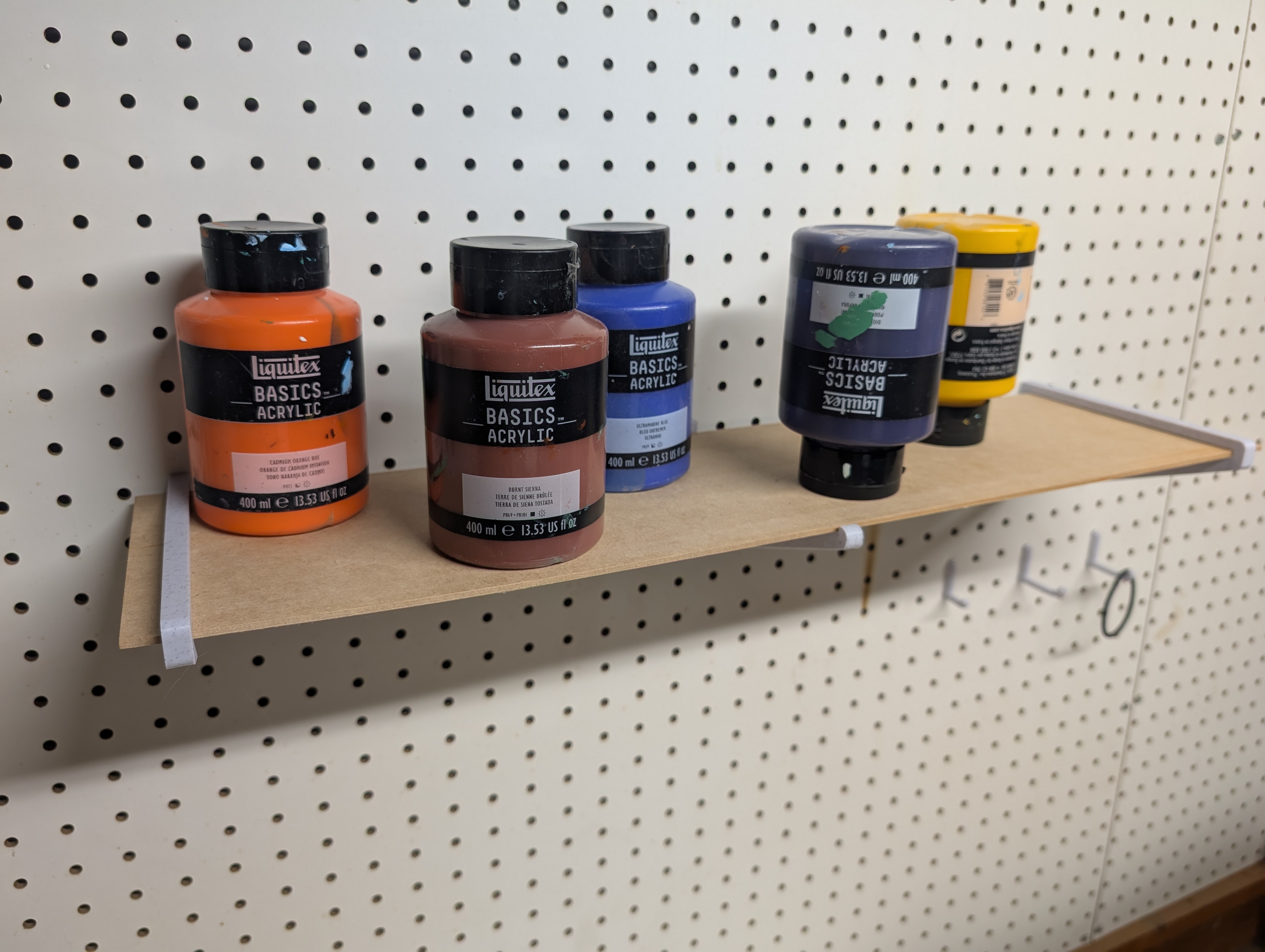 Pegboard Shelf Brackets